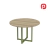 Mesa de reunião P25TUB redonda - Naturalle / Verde miro na internet