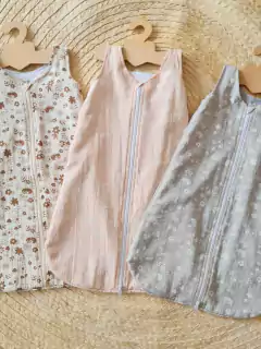 BOLSITA DE DORMIR ALGODON PIMA Y GASA ESTAMPA ZORRITOS