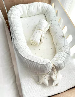 MANTA MUSELINA GASA DOBLE ESTAMPA UNIVERSO en internet