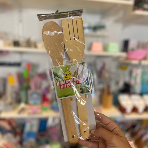 SET X 2 CUCHARAS DE MADERA