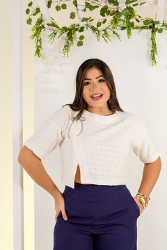 SEMI-CROPPED CLARA LAÇO PRATA - comprar online