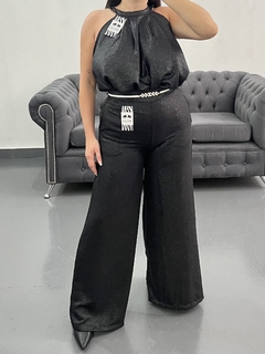 Pantalón palazzo kerena brillo - comprar online