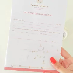 Bloco Declaração de Comparecimento A5 (15x21cm) - comprar online