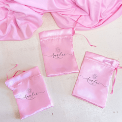10 Und. Saquinho de Cetim Rosa - Personalizado - comprar online