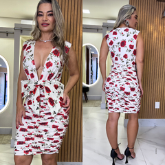 Vestido Lança Perfume estampa Floral Max Decote