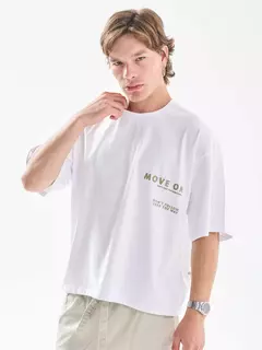 Remera Boxy Move On Blanco - tienda online