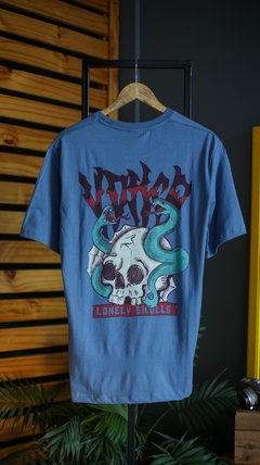 Remera Skull Azul - tienda online