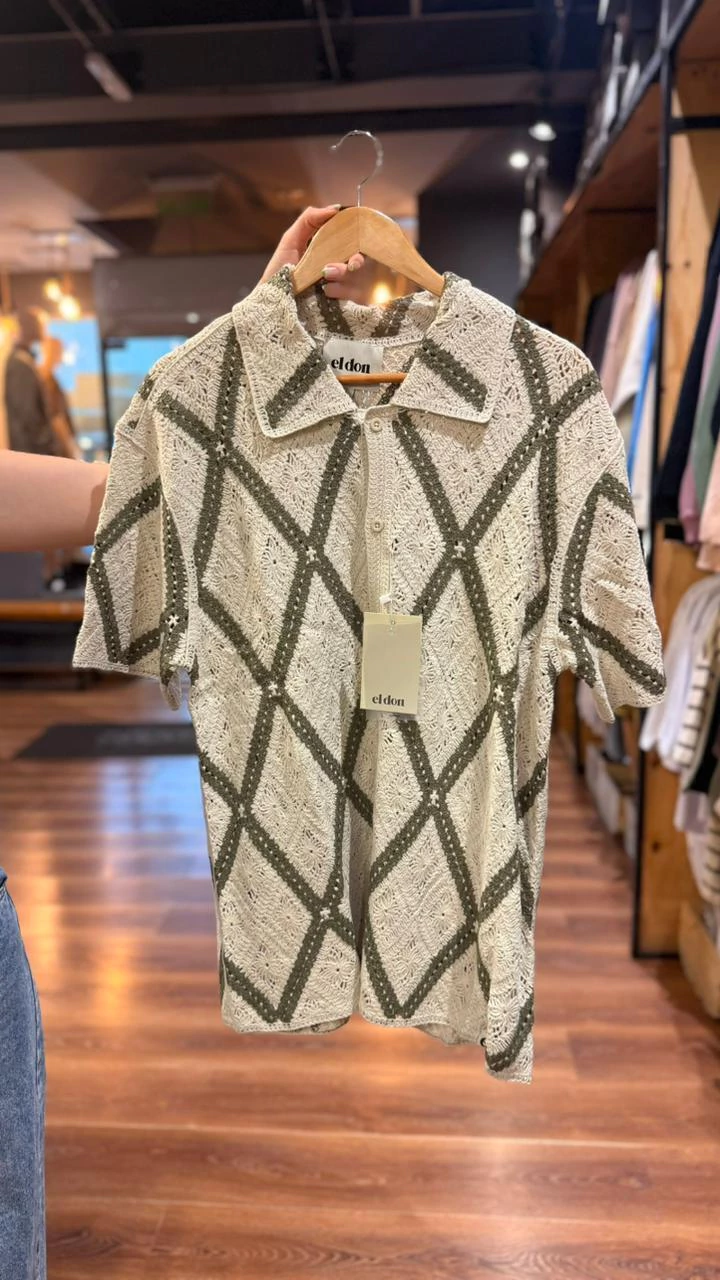 Camisa Tejida Coco Crudo