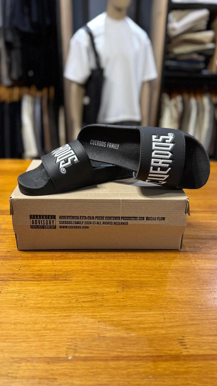 Chanclas Slide Negro/Blanco