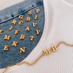 pingente letra inicial banhado a ouro na internet