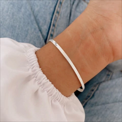 pulseira fita banhada a prata