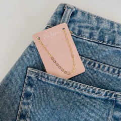 colar longo 60 cm banhado a ouro