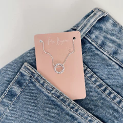 colar círculo pandoraa banhado a prata - comprar online