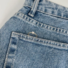 anel triângulo zircônia regulável banhado a ouro