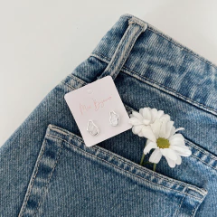 brinco organic madrepérola banhado a prata - comprar online