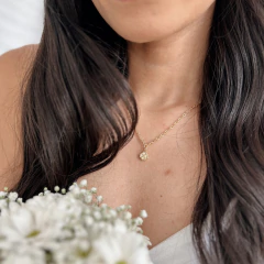 colar trevo banhado a ouro - comprar online