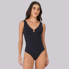 Maio Decote Vertice Geometric Preta Alto Giro