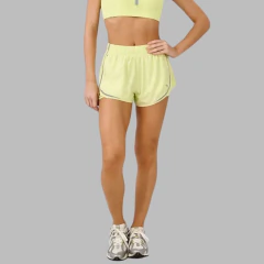 Shorts Sobreposto Refletivo Verde Cítrico Alto Giro