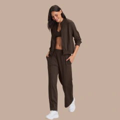 Jaqueta Half Sense Live Cocoa Brown - Fitlet Moda Fitness e Moda Praia | 6x s/juros frete grátis Sul e Sudeste