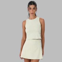 Saia Dry Sobreposta Amarelo Creme Alto Giro na internet