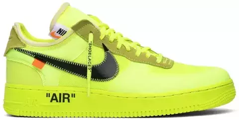 TENIS NIKE AIR FORCE 1 X OFF WHITE "VOLT" - comprar online
