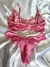 Conjunto de Lingerie em Renda Rosa Seco Sutia sem bojo e aro - Clara na internet