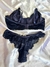 Conjunto de Lingerie em Renda Azul Marinho Sutia sem bojo e aro - Jasmine na internet