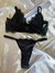 Conjunto de Lingerie em Renda Preto Sutia sem bojo e aro - Helo na internet