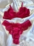 Conjunto de Lingerie em Renda Rosa Sutia sem bojo e aro - Mel