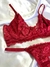 Conjunto de Lingerie em Renda Vermelho Sutia sem bojo e aro - Helô na internet