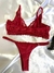 Conjunto de Lingerie em Renda Vermelho Sutia sem bojo e aro - Helô - comprar online