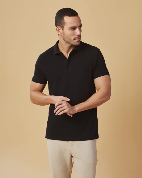 POLO PIMA PRETA - comprar online