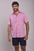 CAMISA LINHO ROSA MANGA CURTA