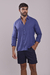 CAMISA LINHO AZUL INDY MANGA LONGA