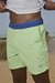 BERMUDA TACTEL BALI VERDE NEON E CÓS AZUL