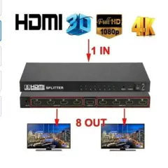 DIVISOR HDMI, 1 ENTRADA, 8SAIDAS, 1.4 C/FONTE CHSL0007