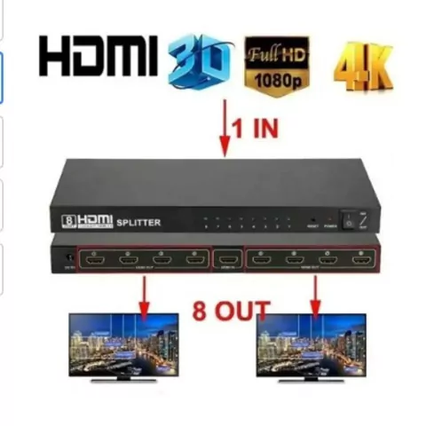 DIVISOR HDMI, 1 ENTRADA, 8SAIDAS, 1.4 C/FONTE CHSL0007