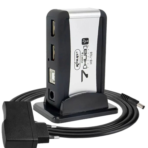 HUB USB 7 PORTAS COM FONTE HB-T68 HUB0007KP