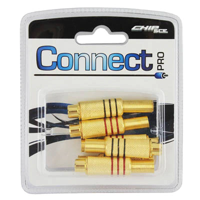 JACK RCA GOLD 6MM KIT 6 PCS 039-0021