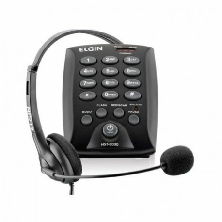 TELEFONE ELGIN HEADSET HST6000 PRETO