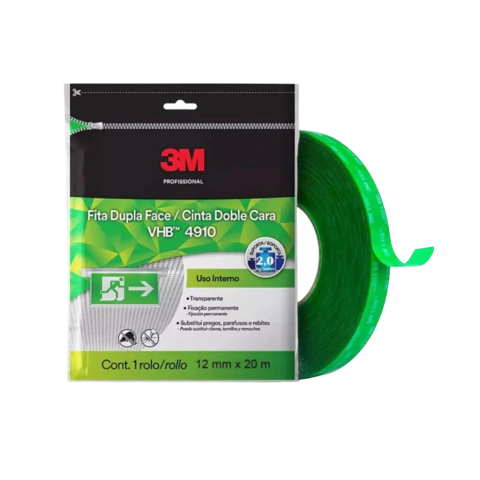 FITA DUPLA FACE VHB TRANSFERÍVEL 12MM X 20 METROS 3M