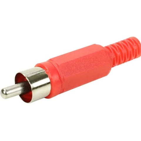 PLUG RCA PLASTICO VERMELHO 062-1096