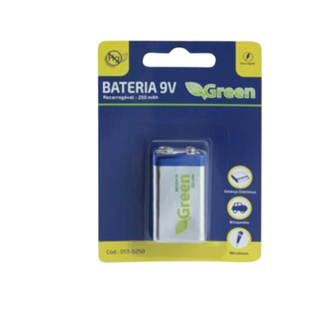 BATERIA ALCALINA 9V RECARREGAVEL 250MAH 013-9250