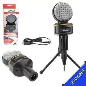 MICROFONE CONDENSADOR USB 16KHZ COM TRIPE MIC0036