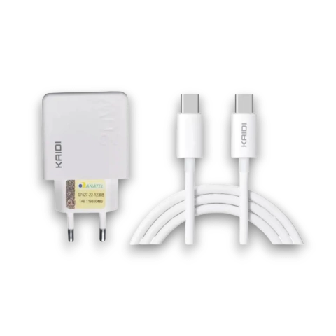 CARREGADOR DIGITAL 20W USB-C/USB-C KAID KD-670CC