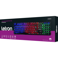 TECLADO GAMER LETRON PLAY ON LED SEMI MECANICO - comprar online