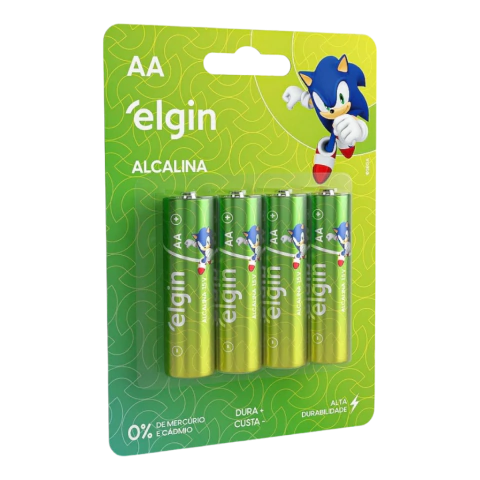 PILHA ALCALINA AA C 4 UNIDADES ELGIN 82153 LR6