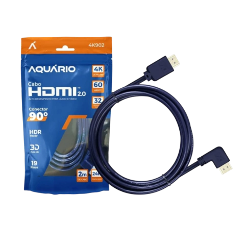 CABO HDMI 2.0 4K 19 PINOS 90 GRAUS 2,0 M 4K902