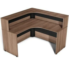 BALCÃO ATENDIMENTO NOGAL/PRETO 1200X600X1100 LI-039