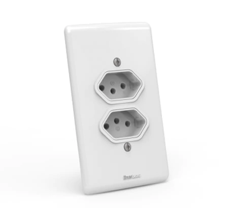 TOMADA 2 PINOS + TERRA 4 X 2 127-EN